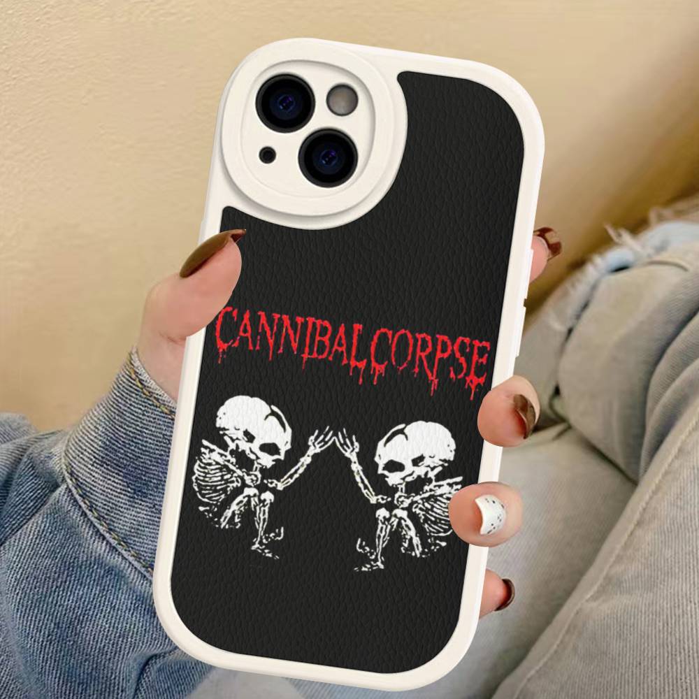 

C-Cannibal C-Corpse Band Leather Phone Case For IPhone 16 16e 15 14 13 12 11 Pro Max Plus Mini Cover iPhone 15pro max