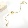 Jewelry three-dimensional heart-shaped bracelet niche design versatile love jewelry electroplated 18K stainless steel bracelet