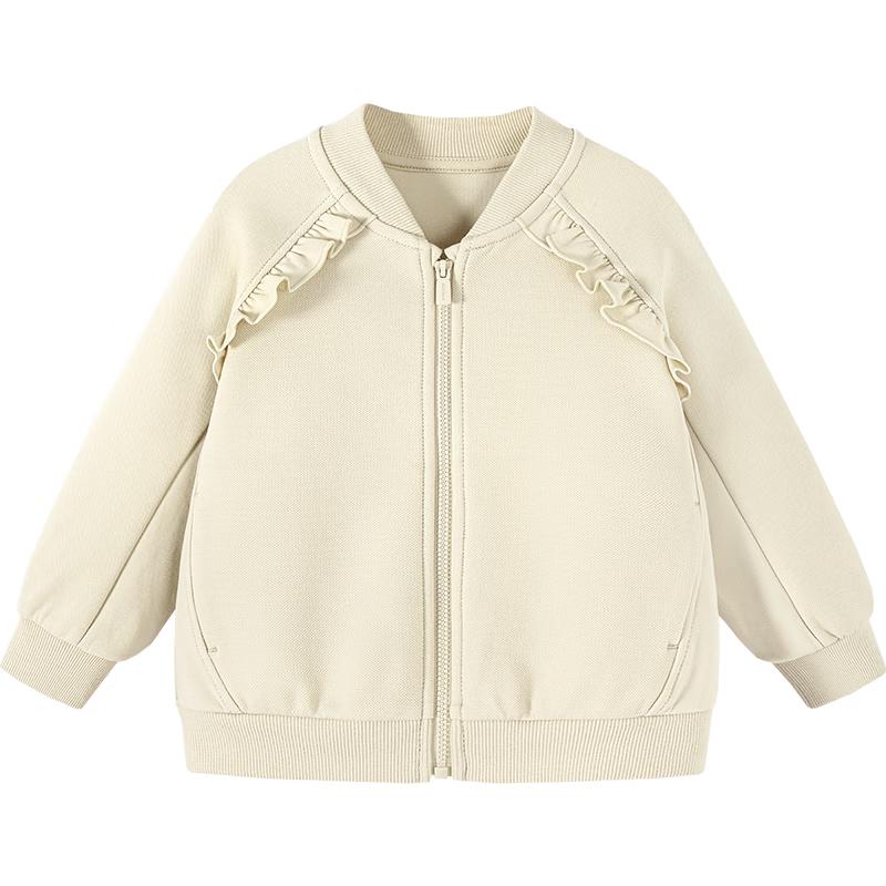 Mini Balabala Girls Lace Trim Baseball Jacket 150