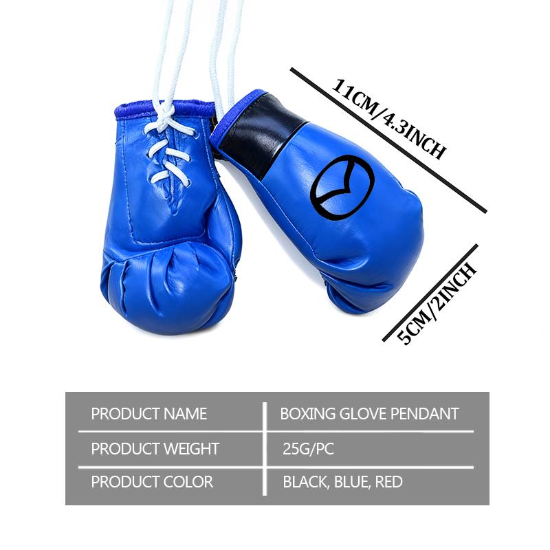 For Mazda Car Boxing Gloves Rearview Mirror Pendant Hanging Pendant Souvenir Accessories CX9 MX5 RX8 Axela Demio Atenza MS GJI