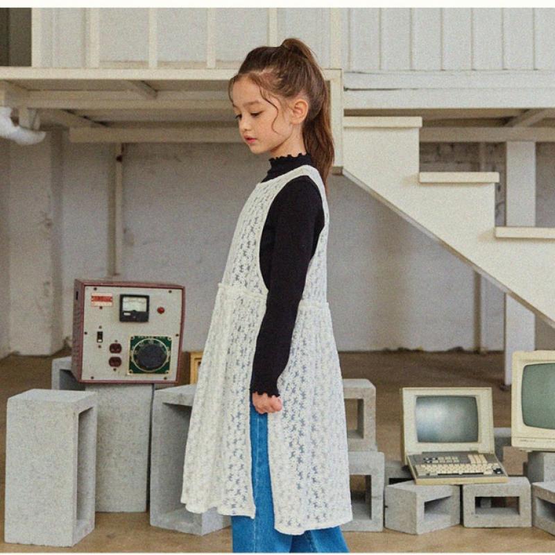  Olivan  Flower Point Dress  White 