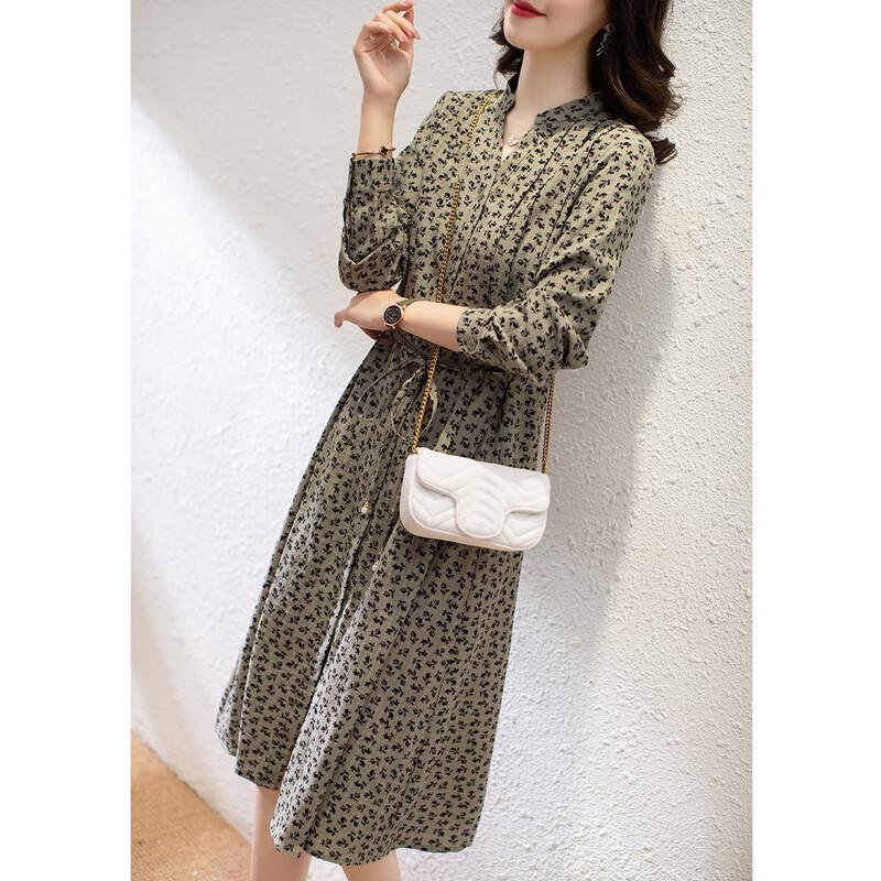

Firstview Women s Urban Casual Long-Sleeve Midi Dress M