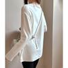 Plus Size Women's V-Neck Long-Sleeve Warm T-Shirt - Autumn/Winter Slimming Base Layer Top