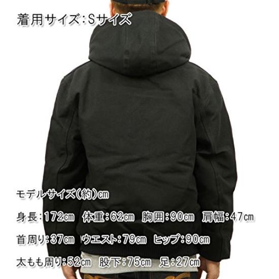 Men's Carhartt authentic outerwear jacket, quilted flannel lined duck active jacket J140, black, medium