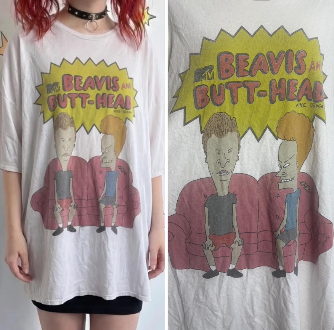 Beavis and Butt-Head T-Shirt Retro 90s Nostalgia MTV Oversized Tee XL+ 2XL