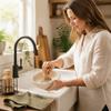 with stand Dishes Cleaning Brush Wooden Handle Wooden Dishwashing Brush  Kitchen Accessories