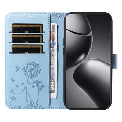 For Xiaomi 14T Leather Case Wallet Phone Cover Dandelion Imprint