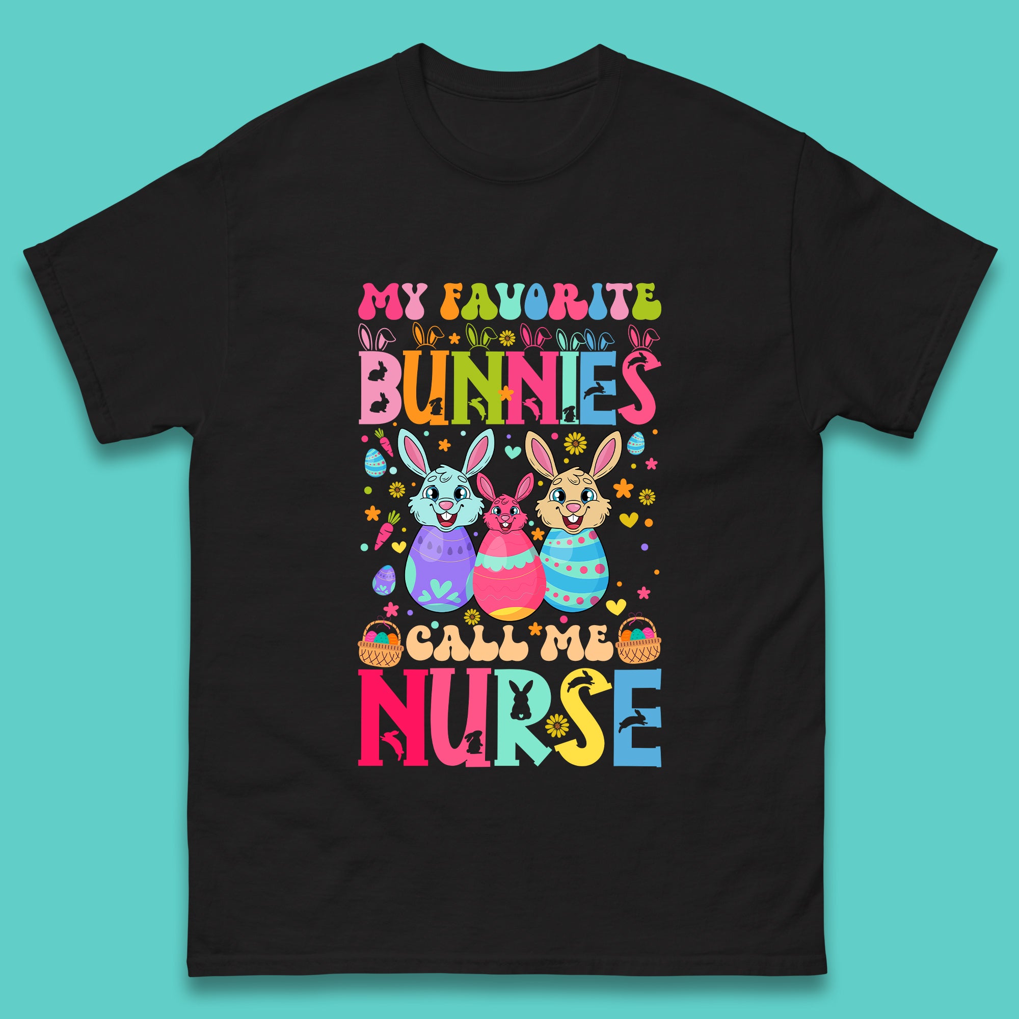 My Favorite Bunnies Call Me Nurse Mens T-Shirt Womens Tops Tees S