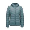 New light down jacket women's hooded short large size light white duck down fashionable white duck down jacket winter