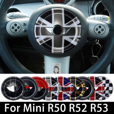 Car Steering Wheel Center Panel Cover Car Sticker For Mini Cooper R50 R52 R53 Car-Styling Interior Trim Auto Accessories
