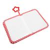 My First Photo Album Strawberry Pattern Soft Cloth Photo Book with Safe Mirror for 17 Photos