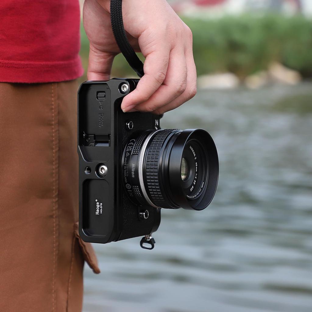 Haoge Camera Holder Hand Grip for Nikon ZF Compatible with Arca Swiss and Benro Quick Release Plate Brackets HG-ZFB Cameras, L-Shaped Grip, Kirk, RRS,