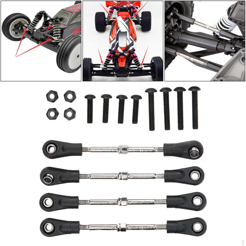 4 Pcs Upgraded Metal RC Car Adjustable Handlebar Levers for HSP HPI Vehicles Spare Parts with Screw