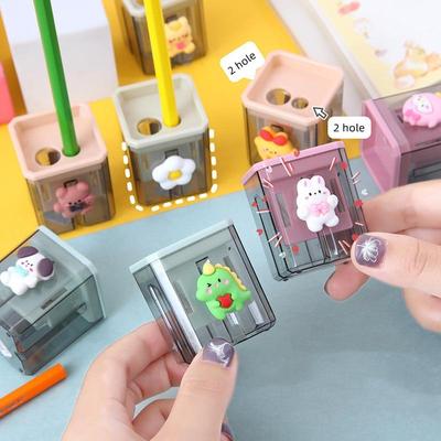 1 gab Creative Zīmuļu asināmie Ins Korejiešu modes ģeometrijas stila Morandi krāsu asināmie Atpakaļ uz skolu Biroja piederumi