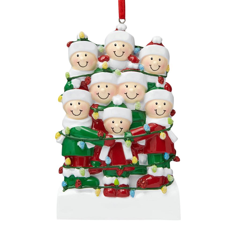 Resin Family Name Blessings Christmas Pendant Christmas Tree Ornaments Pendant