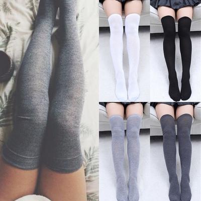 Womens Girls Over The Knee Long Socks Lace Kintted Warm Soft Thigh High Stocking