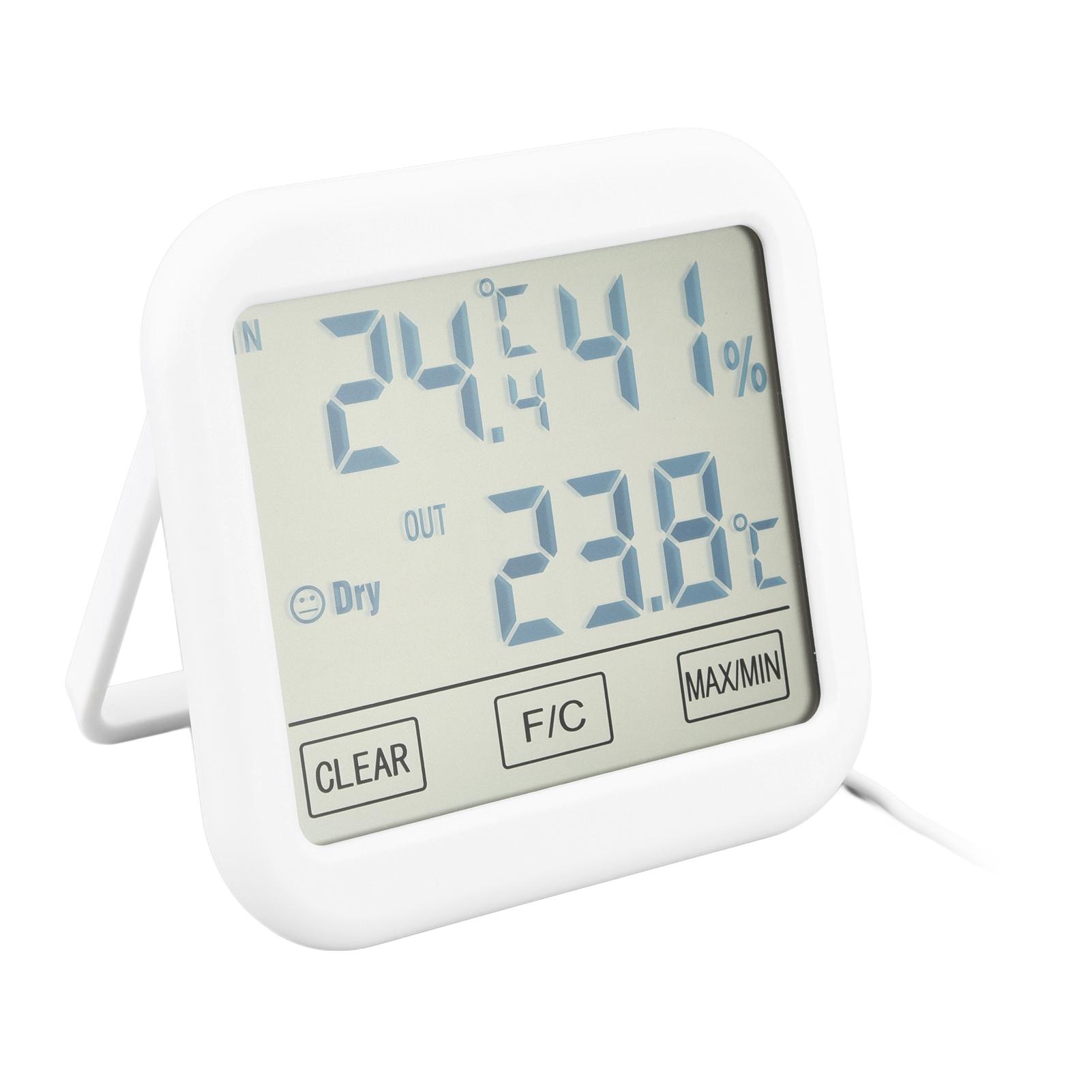 Thermometer Hygrometer Touch Screen Temperature Humidity Gauge for Home Office