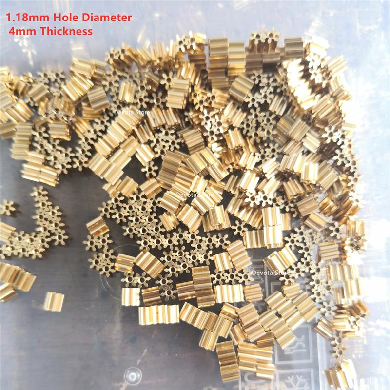 0,5M 6T Kobbertandhjul 1,18mm/1,98mm Hul Diameter Tykkelse 4mm/10mm (Halvt Gear) Gør-det-selv Model