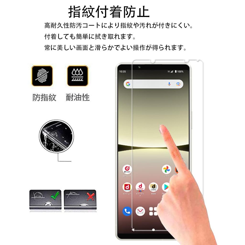 De cadru de ghidare inclus KPNS Material japonez Film din sticlă securizată Capac film pentru cameră Film de protecție pentru Xperia 5 IV SOG09 [Set 2+2] SO-54C