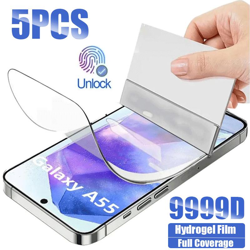 5 Pçs Filme De Hidrogel Para Samsung A55 A35 A15 A54 A34 A14 5g Protetor De Tela Para Samsung A53 A52s A72 A73 A51 A71 A04s A05s Filme
