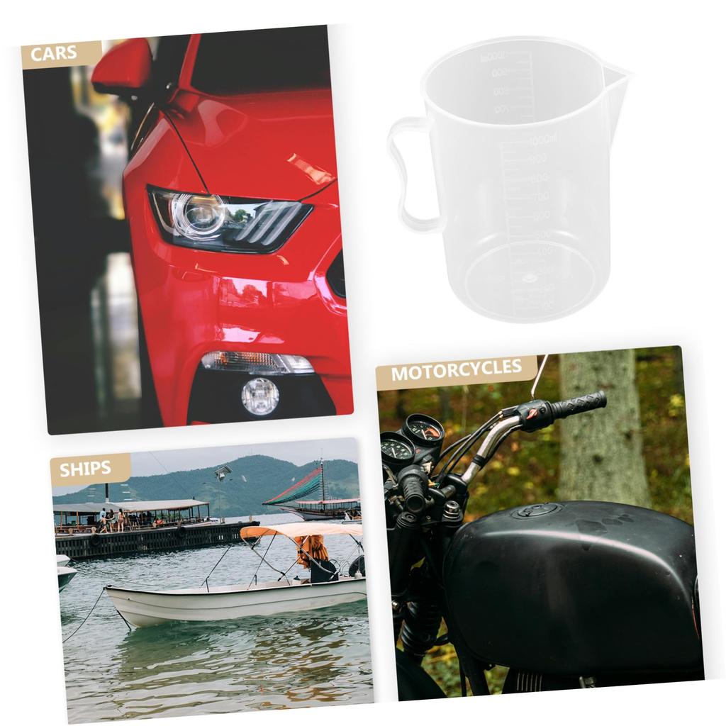 FUNNETOYU Large Capacity Measuring Cup with Precision Scale Resistant Pitcher Multi-Purpose Measuring Cup for Car Machinery Work