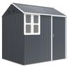 7 X 6ft Galvanised Garden Shed With Latch Dark Grey