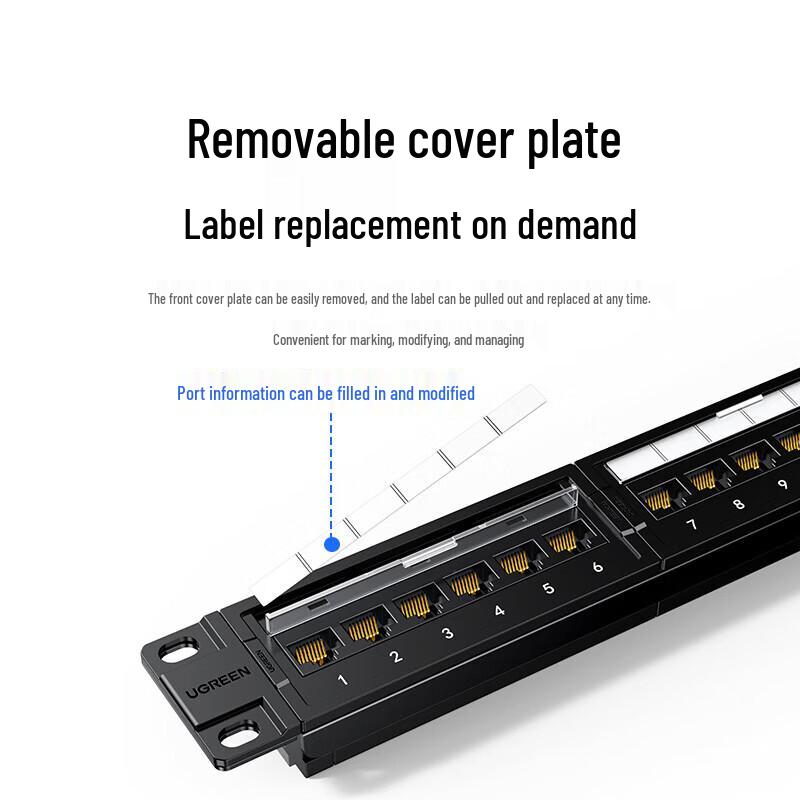 UGREEN CAT5e 48-Port Rack-Mount Patch Panel