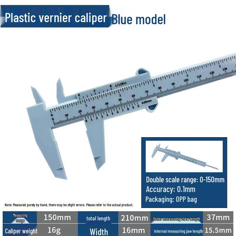 150mm Double Scale Plastic Vernier Caliper for Jewelry, Antiques, Students, and Mini Measurements