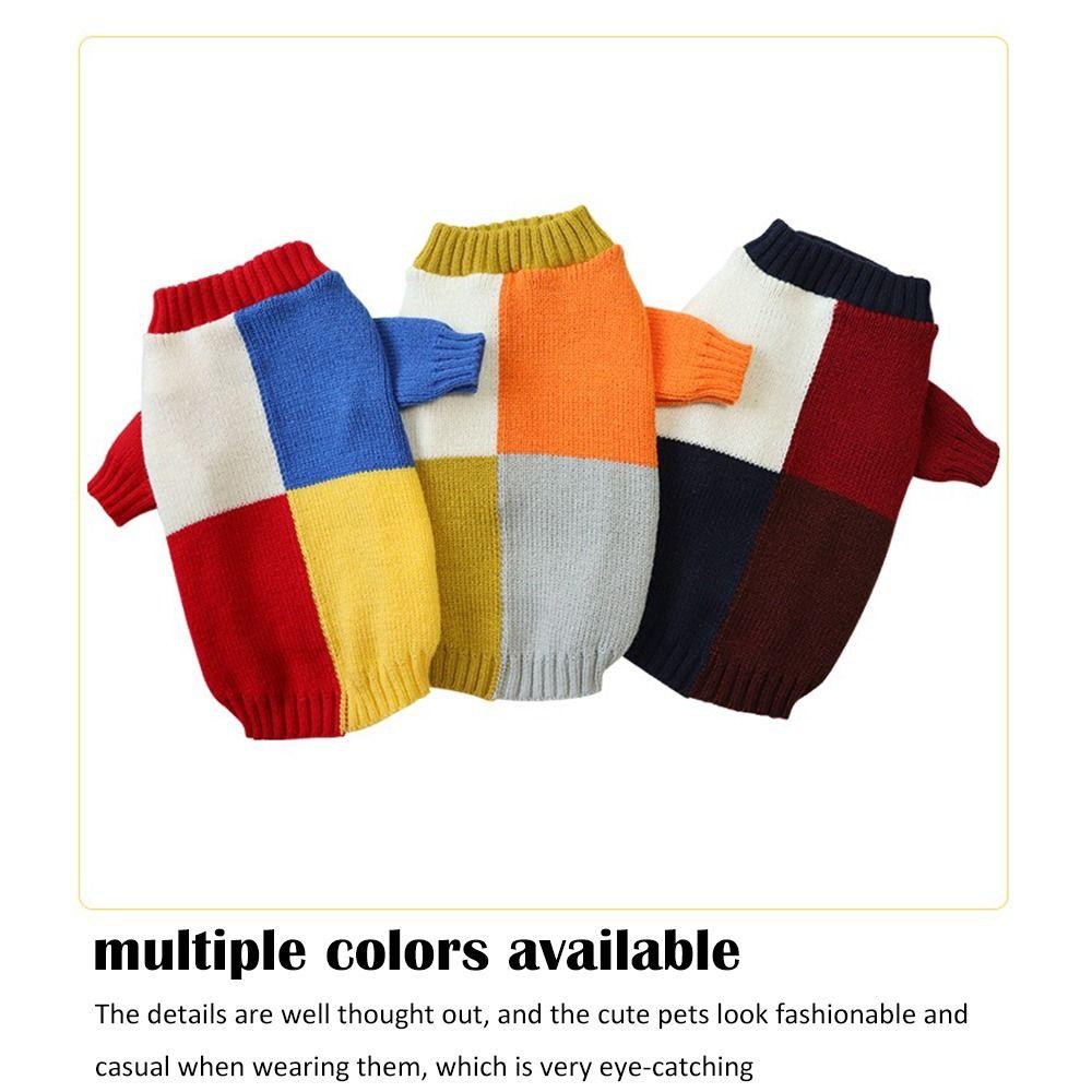 Warm Pullover Color Matching Home Wear New Puppy Clothes  Small Medium Dogs