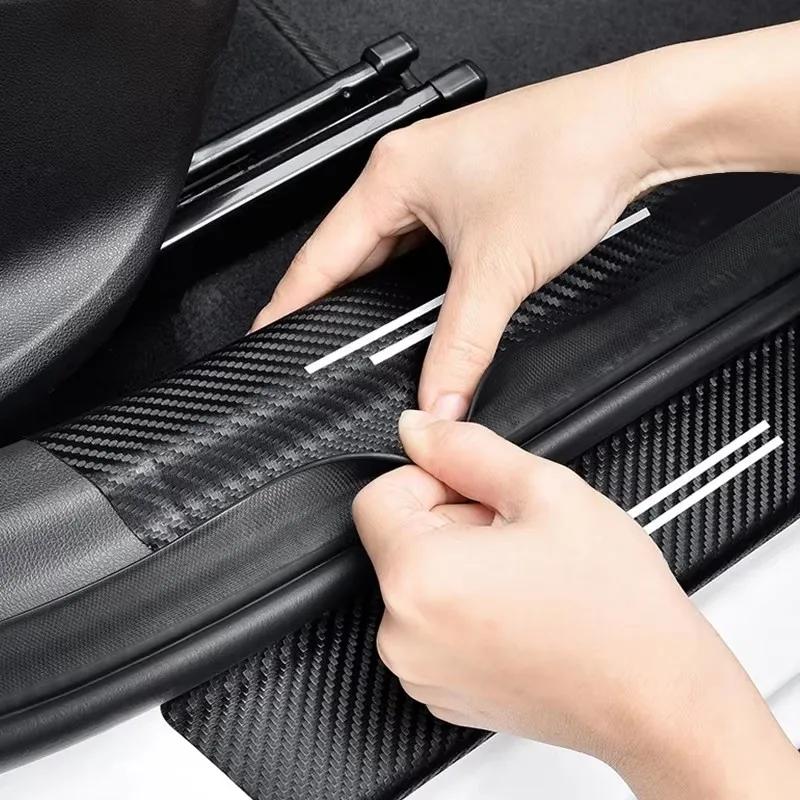 5 Stück Auto Logo Einstiegsaufkleber Türschwellenschutz Kratzfest Für Volvo XC90 V90 V60 XC60 V40 S80 S60 S90 C40 XC40 V70 XC70