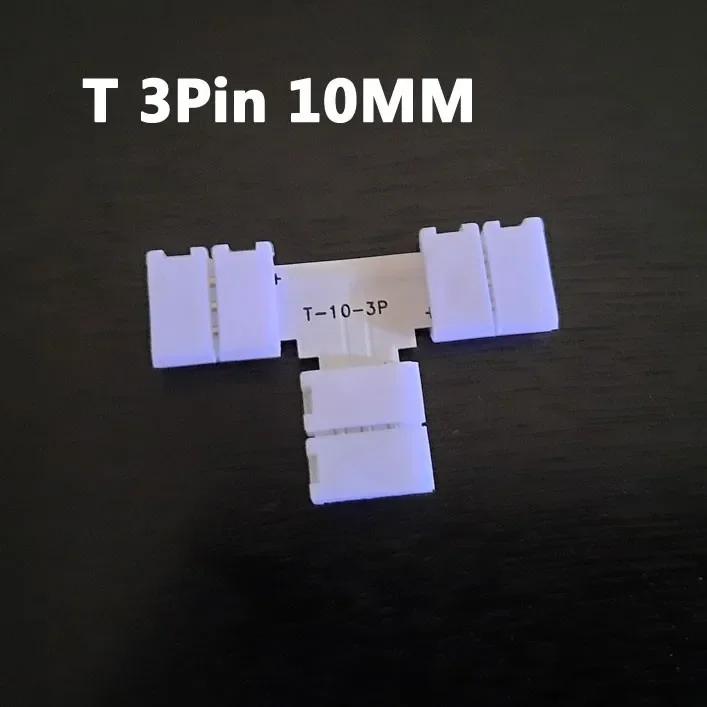 5PCS 2 Pin 3 Pin 4 Pin 5 Pin T/L Shape 8MM 10MM LED Strip Connector for RGB SMD 5050 2835 LED Strip Light Connector