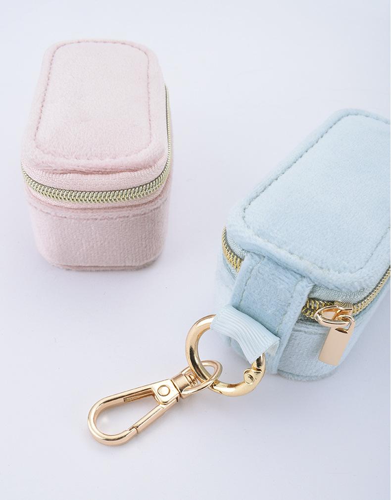 Mini Velvet Jewelry Storage Box - Portable and Cute In Pink