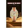 Hip Hop Iced Square Quartz Watch for Men Full Diamond Calendar Luxury Watch