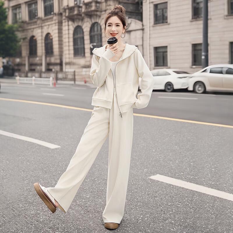 Women s 2026 Spring Casual Hooded Two-Piece Set S
