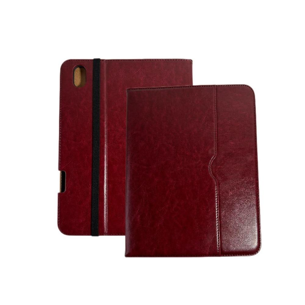 

Премиальный кожаный чехол для iPad 9.7-12.9 дюймов в винтажном стиле со слотом для карандаша, защитная крышка с сотовой структурой для планшета iPad10.9/11 бордовый