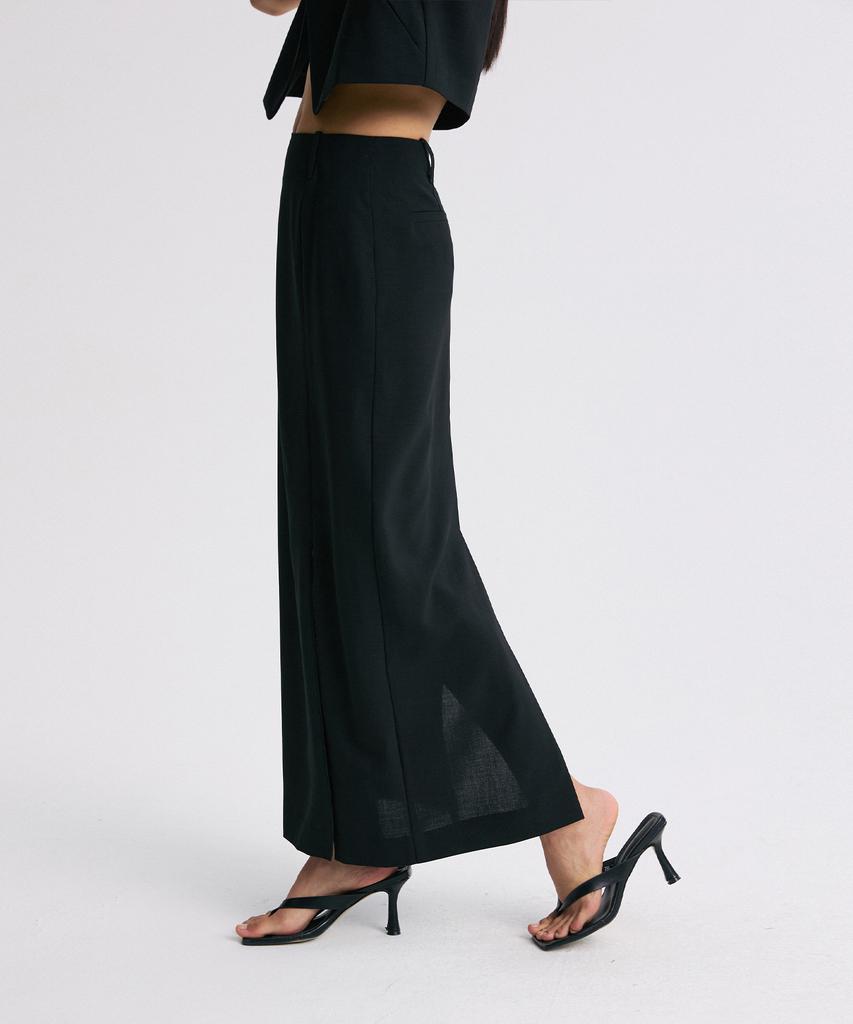 Rie Zip-Hem Maxi Skirt