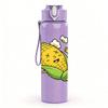 1PC Cartoon Corn Character 750ml Color Plastic Sports Water Bottle Leakproof Flip Straw Lid Suitable for Sports Office Home Use