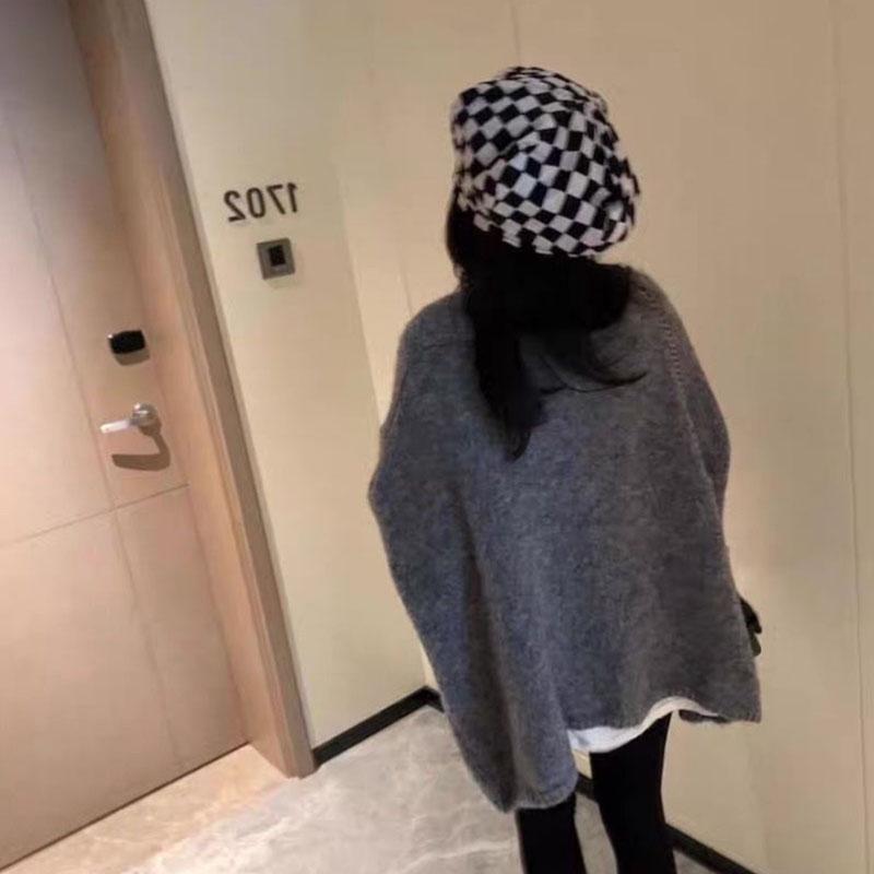 Pulover Palton tricotat Toamna/Iarna 2023 Versatil ediție coreeană Îmbrăcăminte blândă de lungime medie Pulover solid Cardigan pentru femei