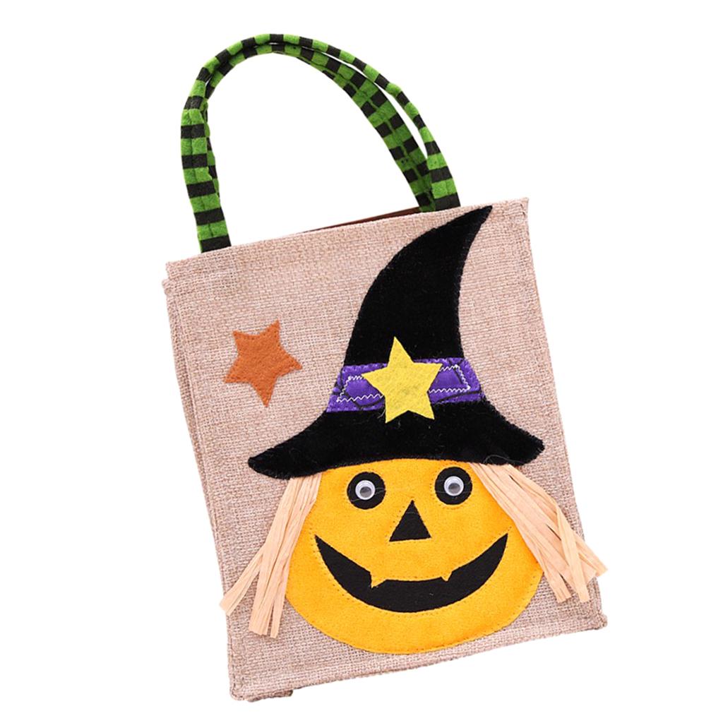 Buy Halloween Gift Bags Trick or Treat Linen Tote Bag Party Hand