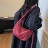 2025 Summer New Armpit Bag One Shoulder Hand Dumpling Bag Fashionable Simple Solid Color Casual Shoulder Tote Bag