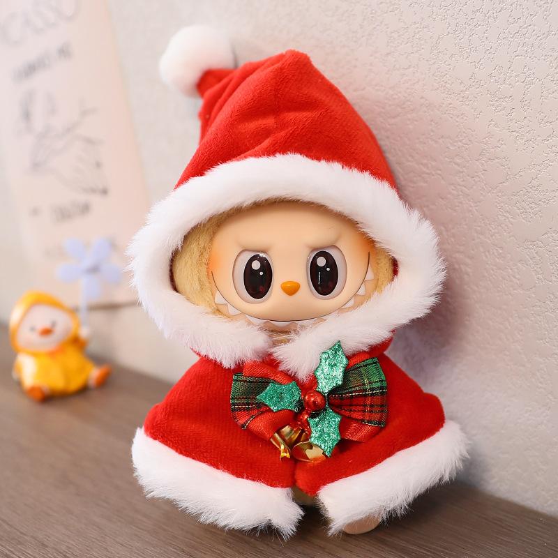 LABUBU Blind Box Doll Clothing Set for Generations 1 & 2 LABUBU Sit-Down Party Doll Christmas Cape & Hat Outfit
