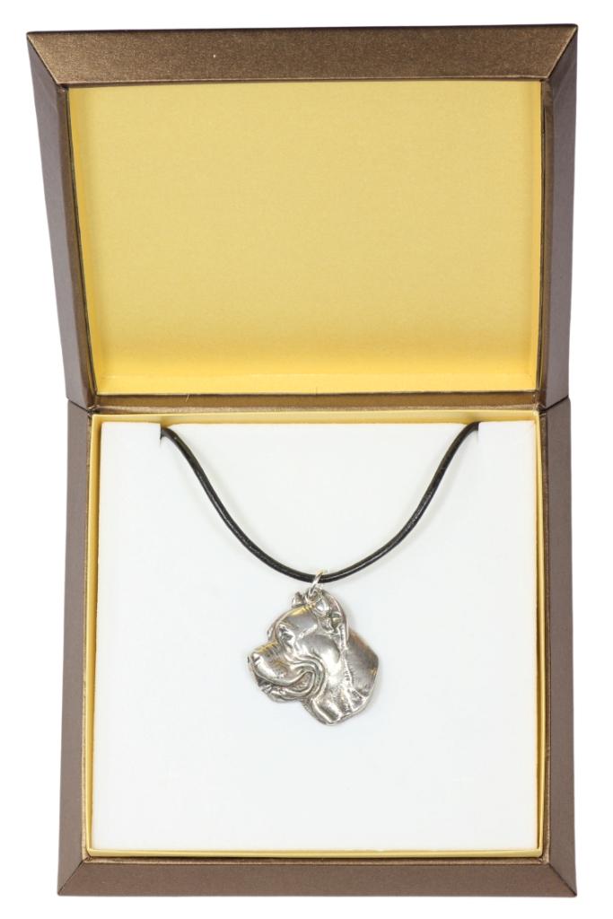 

Cane Corso, Italian Cane Corso - Dog necklace in gift box, silver-plated locket for dog fan, striking pendant by Art-Dog brand срібний