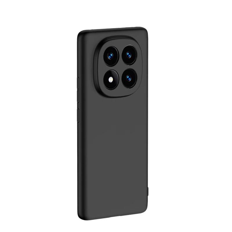 Phone Case for Redmi Note14 Pro+, Redmi Note14 Pro+ Liquid Silicone Shockproof Full Camera Protection Ultra-Thin Frosted - Graphite Black