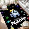 Custom Name Personalized Among Us Print Carpet, Versatile Home Decor Rug, for Playroom, Apartment, Balcony, Entryway, Hallway Gift