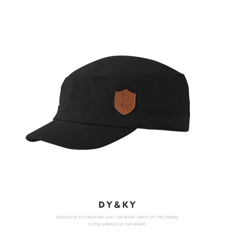 Korean Style Unisex Flat Top Sun Hat - Spring/Summer Casual Outdoor Military Cap