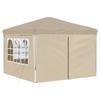 Pop Up Party Tent 288 X 288 X 245 Cm Cream Oxford Fabric