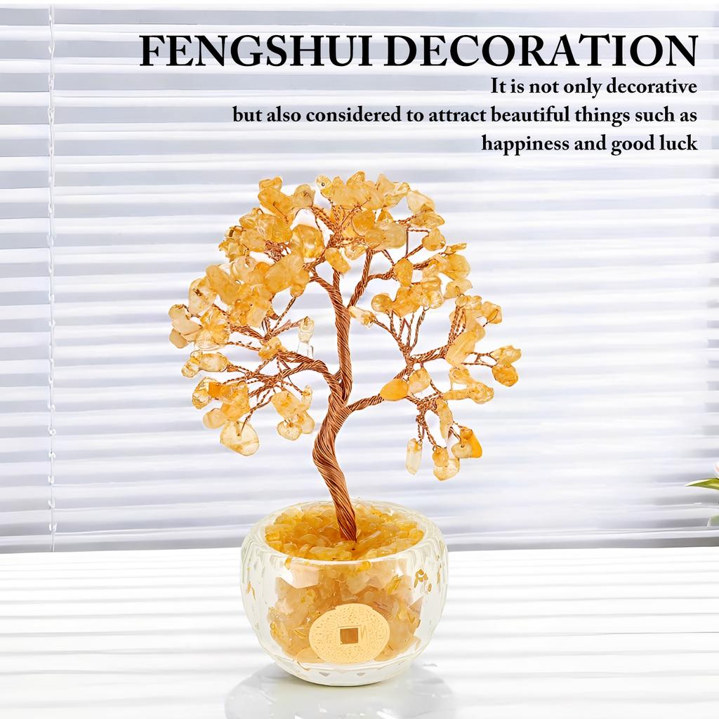 1 Pc Natural Crystal Tree Handmade Tree Copper Wire Life Small Bowl Flowerpot Base Quartz Plant Decor for Living Room Home Decor