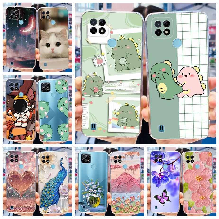 Für Realme C21Y C25Y Hülle Niedliche Bemalte Abdeckung Weiche Silikon Handyhülle Für Realme C25Y C 21 Y RealmeC21Y RelmeC25Y Rückabdeckung Taschen