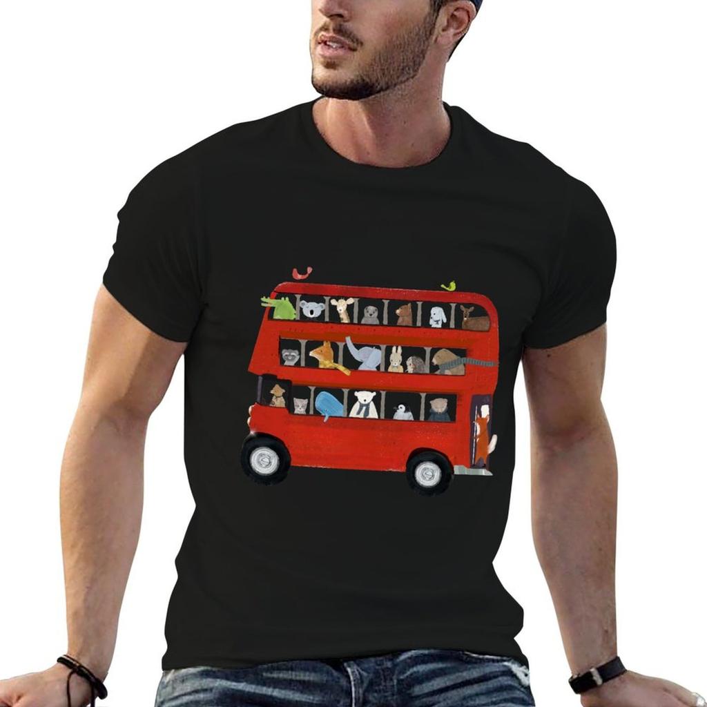 The Big Little Red Bus Tshirt Big Size Short Sleeve Casual Top