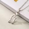 Silver Color Mom Daughter Family Necklace Stainless Steel Chain Daughter Silhouettes Necklace Mothers Day Jewelry